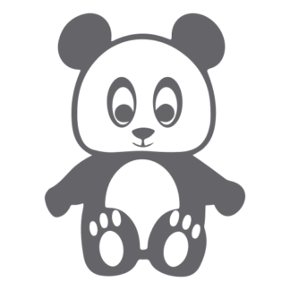 Hugging Panda Decal (Grey)